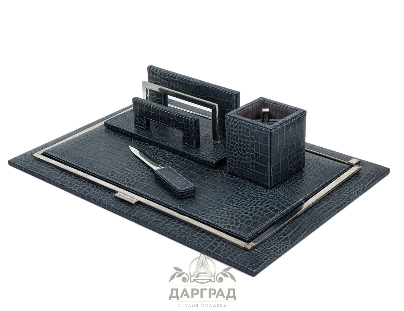 Настольный набор из кожи крокодила «Аллигатор» - №5