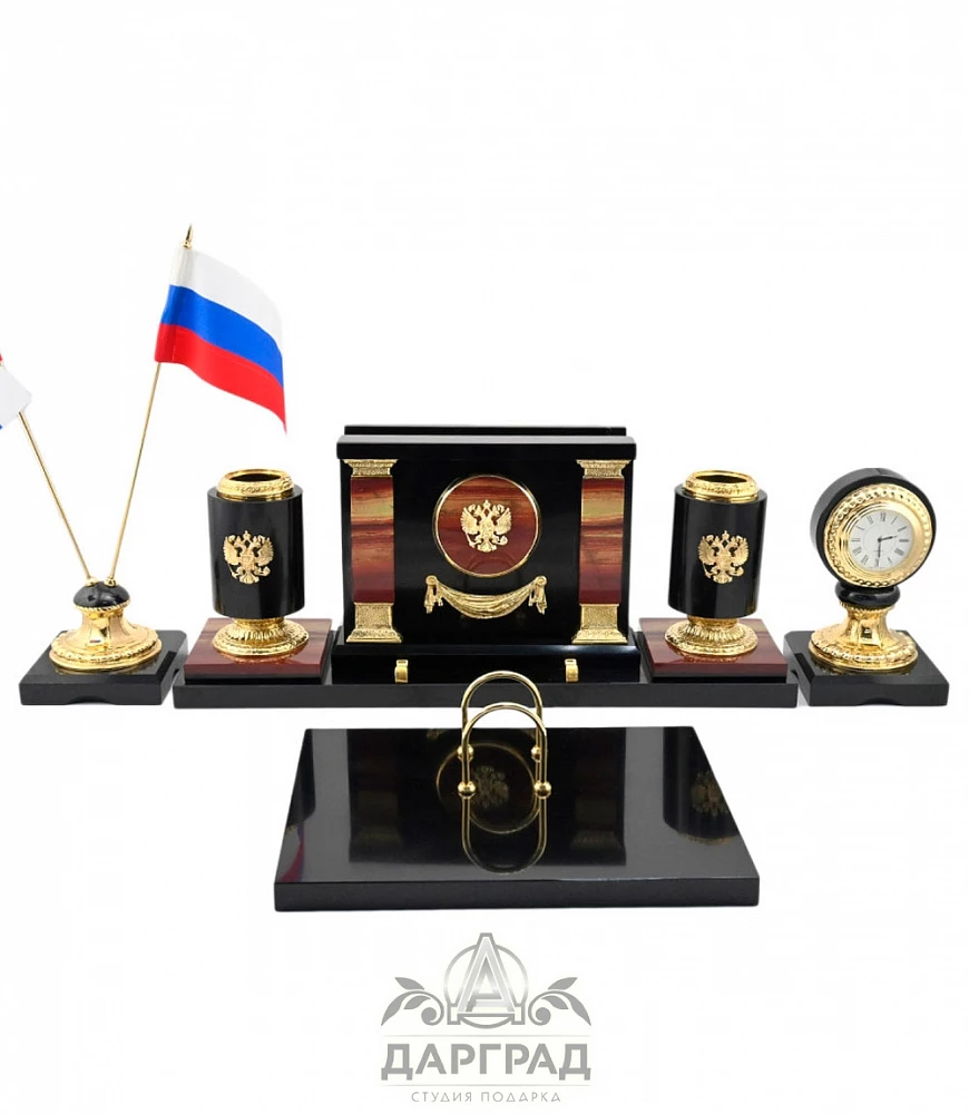 Настольный набор из яшмы «Держава» - №1