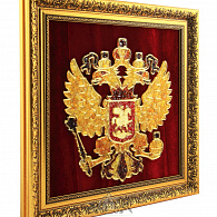 Янтарное панно «Герб России»