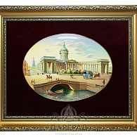 Лаковая миниатюра панно «Казанский собор»